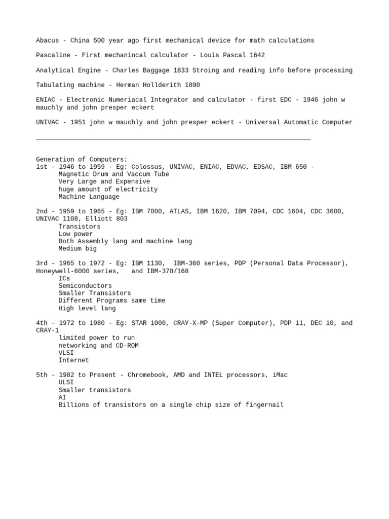 History of Computers | PDF