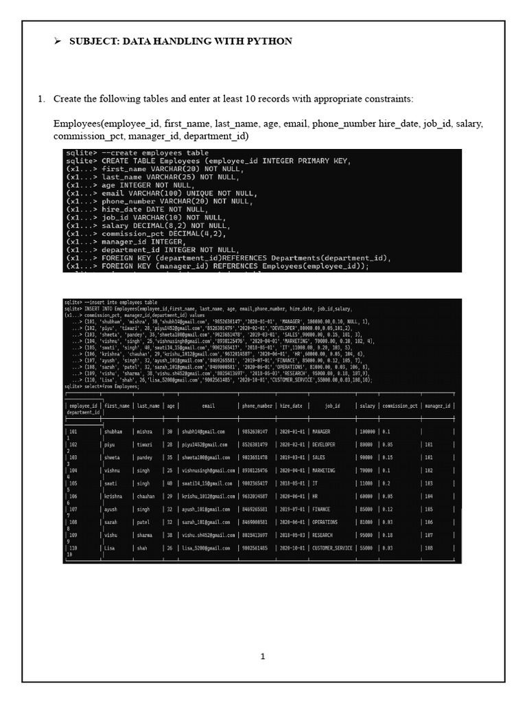 Employee Salary Data Handling | PDF | Comma Separated Values ...