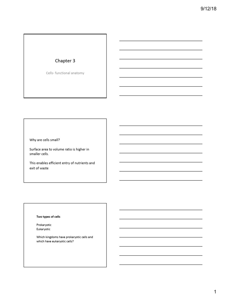 Chapter 3 Cells Small | PDF | Cell (Biology) | Cell Membrane