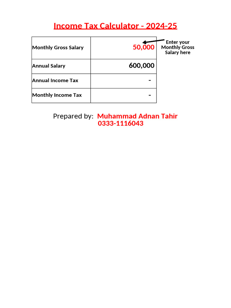2024-25 Income Tax Calculator Guide | PDF