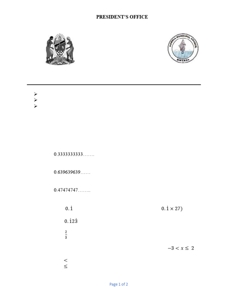 Form One Basic Mathematics Exam 2025 | PDF | Numbers | Mathematical Objects