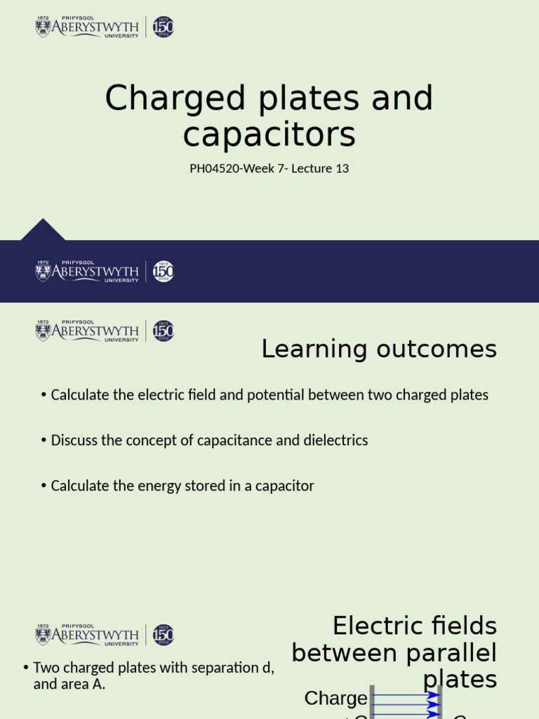 Understanding Capacitors and Electric Fields | PDF | Capacitance ...
