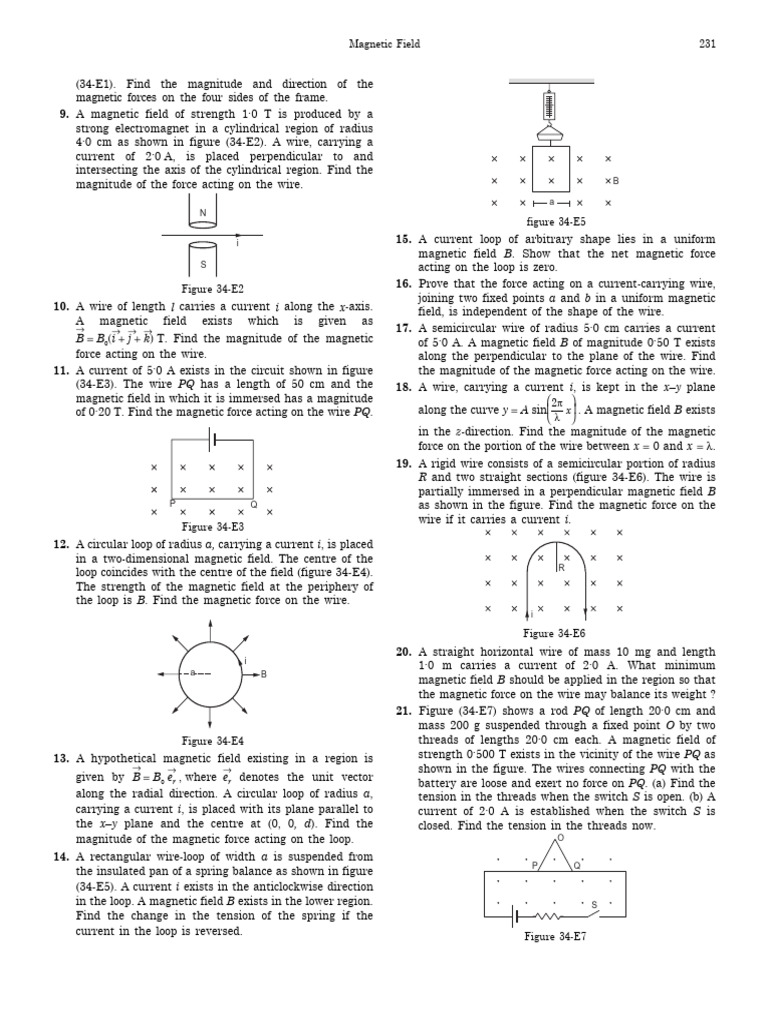 Magnetic Forces on Current-Carrying Wires | PDF | Force | Magnetic Field