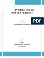 RBI Roles and Functions