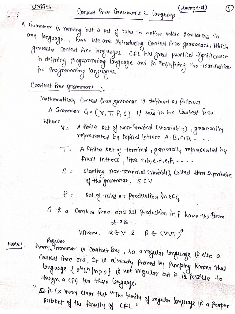 TAFL Unit-3 Notes 23-24 | PDF