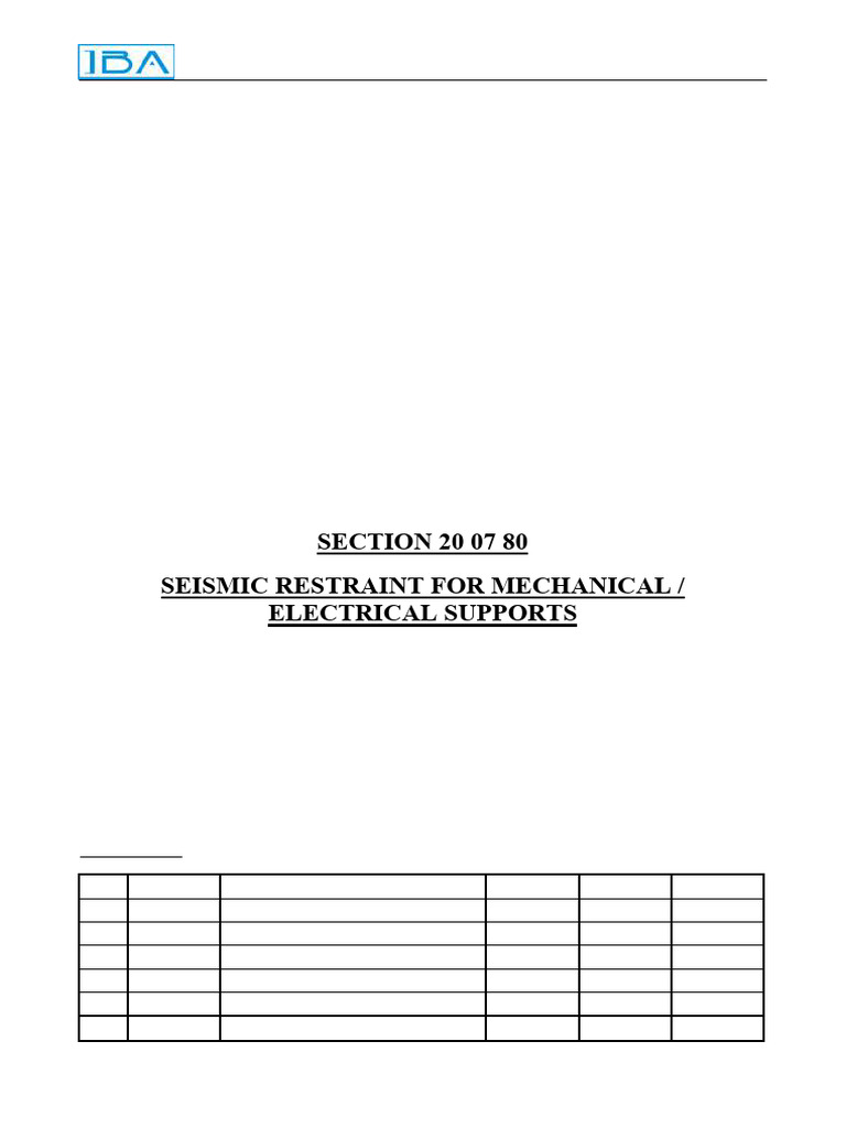 Seismic Restraint Guidelines for Dubai Tower | PDF | Pipe (Fluid ...