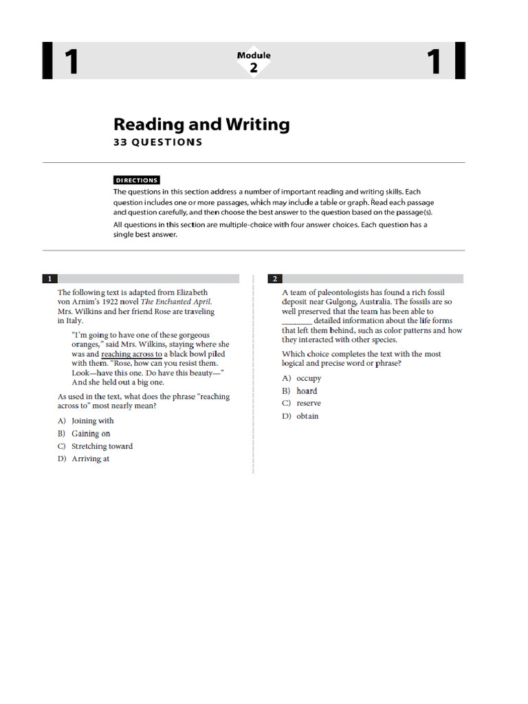 Digital SAT Practice Test 6 | PDF