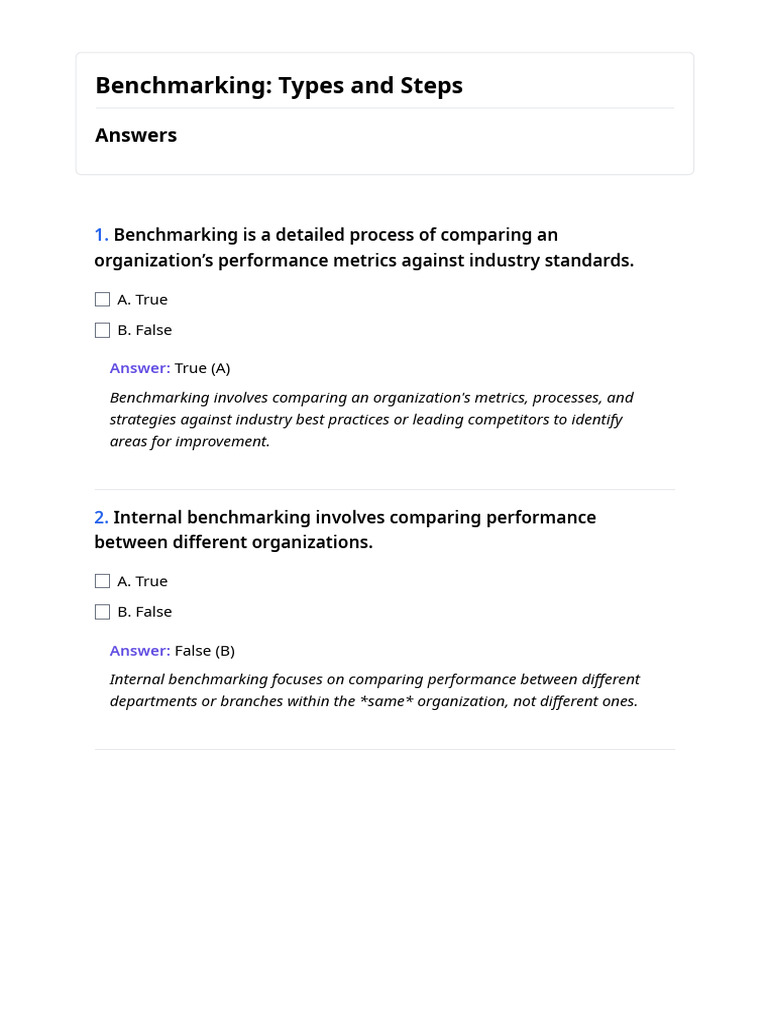 Understanding Benchmarking Types | PDF | Benchmarking | Performance ...