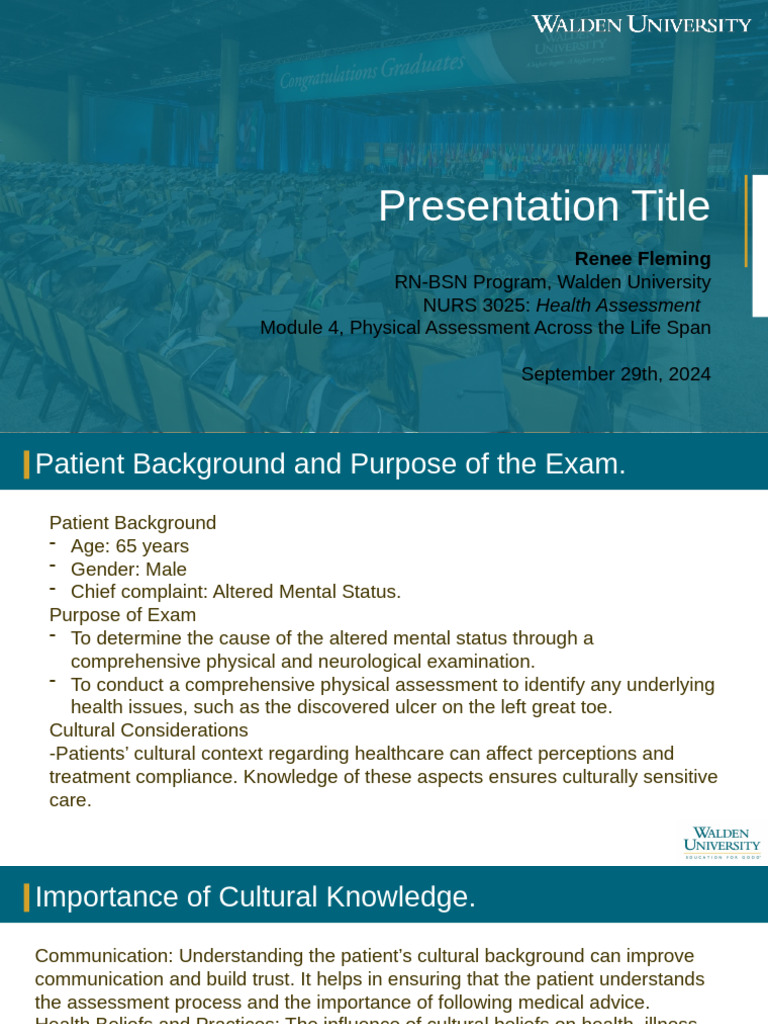 Walden University RN-BSN Assessment Template | PDF | Physical ...