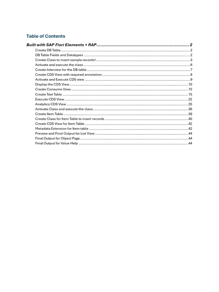 SAP Fiori Elements RAP Guide | PDF | Interface (Computing) | Metadata