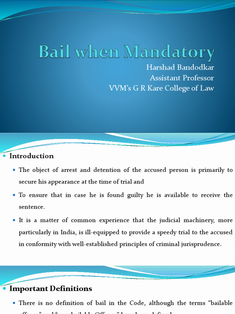 Understanding Bail in Indian Law | PDF | Bail | Public Sphere