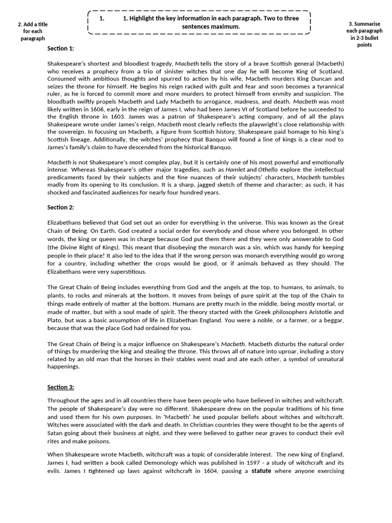 Social Context of Shakespeare's Macbeth | PDF | Macbeth | Witchcraft