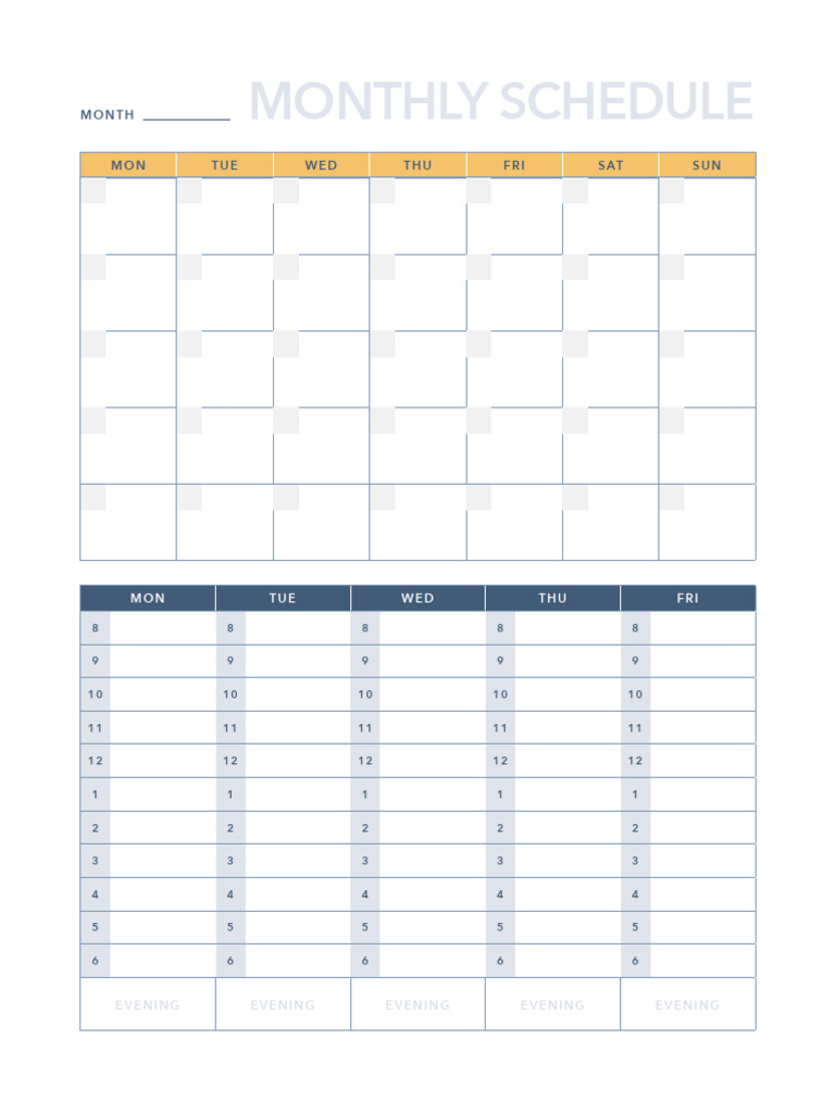 Monthly Schedule File PDF | PDF