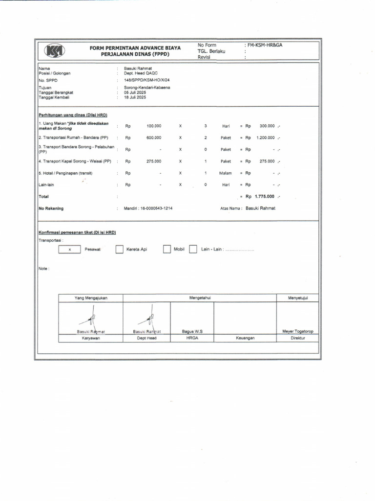 Pengajuan Adv An Pak Basuki Rahmat20250703 - 17051728 - 00159 | PDF