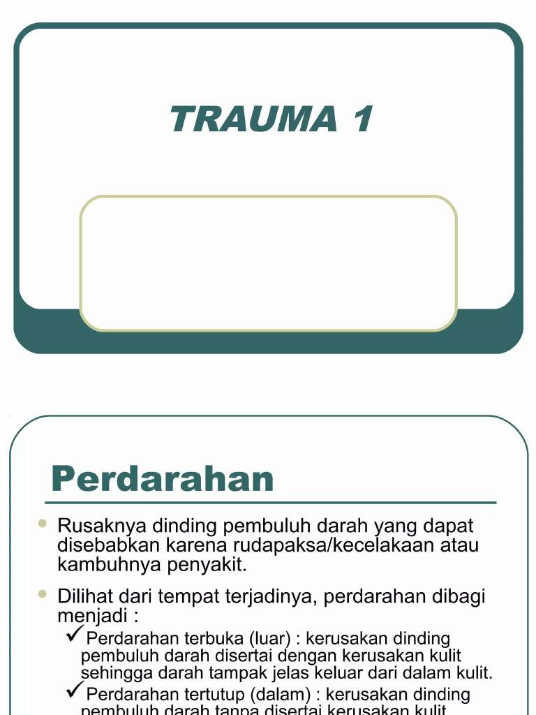 Trauma 1 | PDF