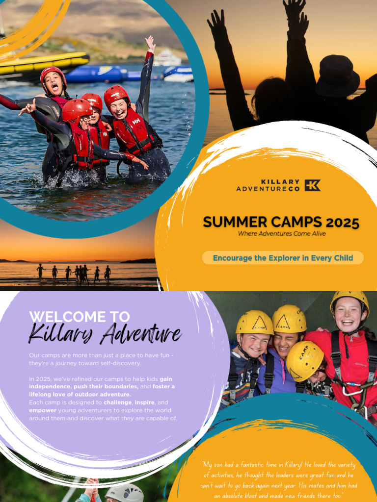 Killary Summer Camp Adventures 2025 | PDF | Camping | Meal