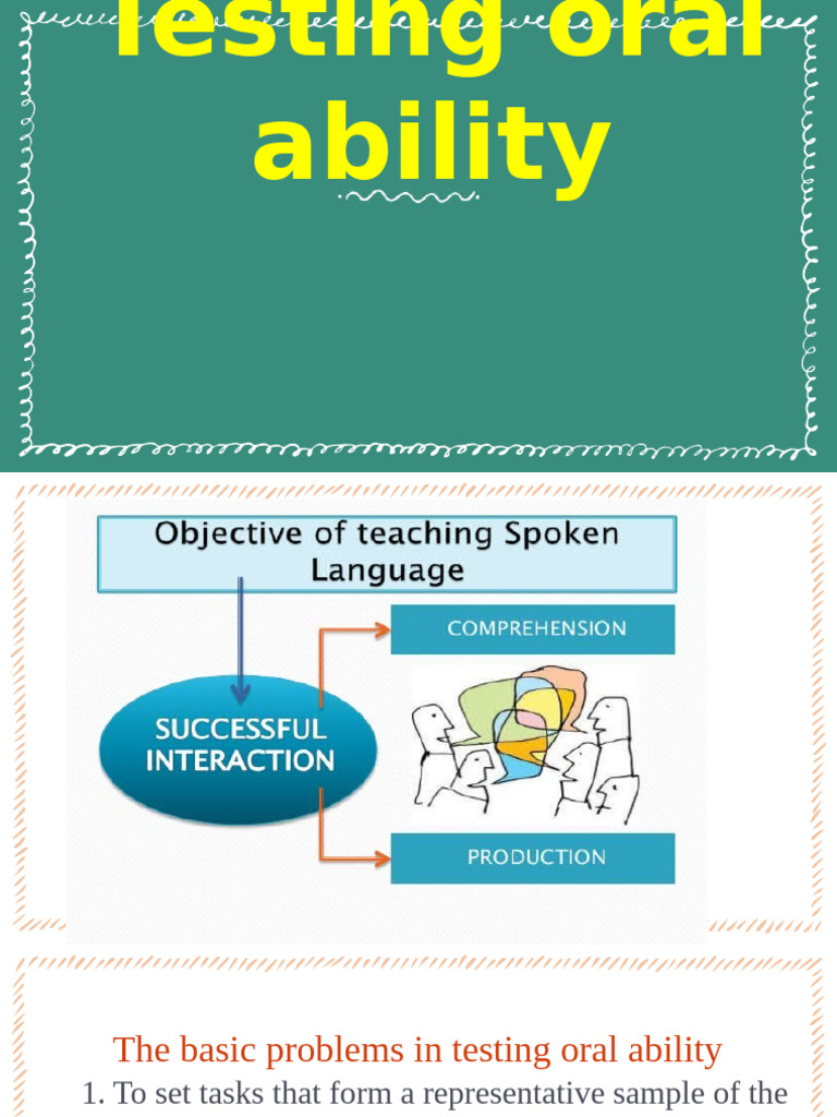 Effective Strategies for Testing Oral Ability | PDF