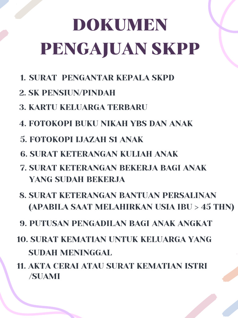 Syarat Pengajuan SKPP Pensiun | PDF