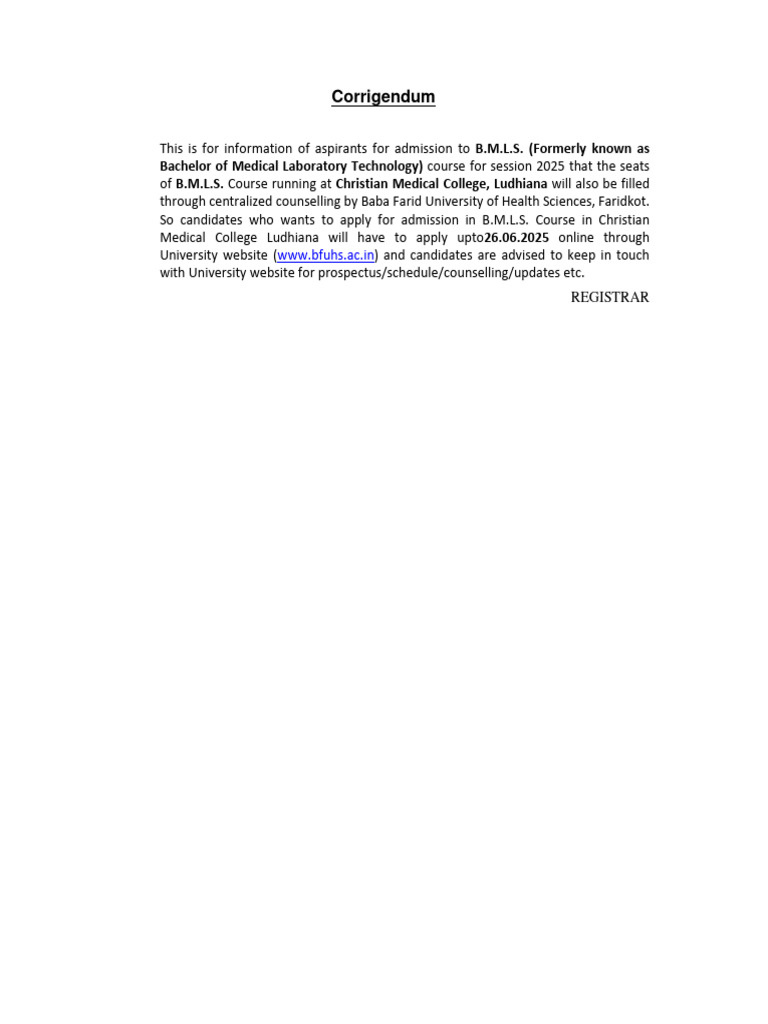 BMLS | PDF