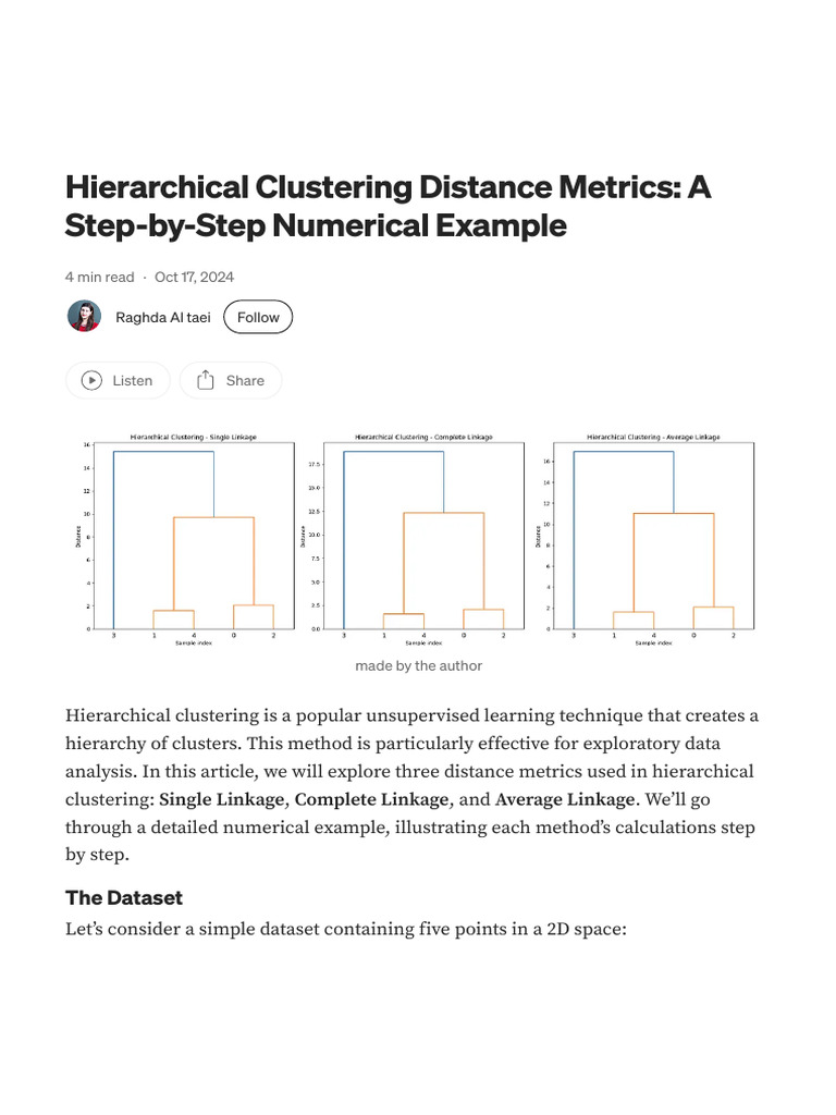 Complete Linkage in Hierarchical Clustering | PDF | Cluster Analysis ...