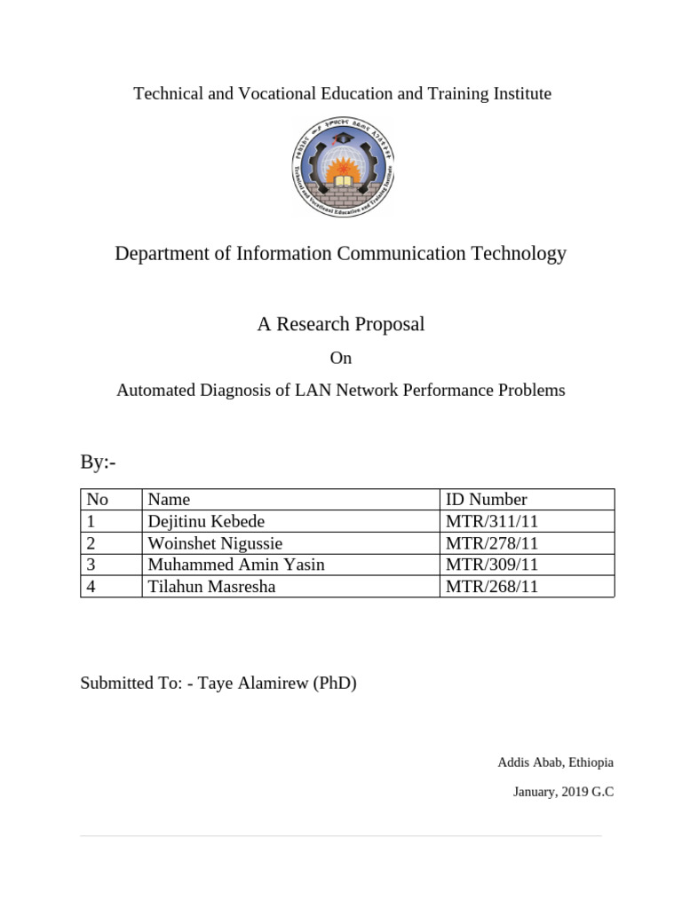 Automated LAN Network Diagnosis Proposal | PDF | Computer Network ...