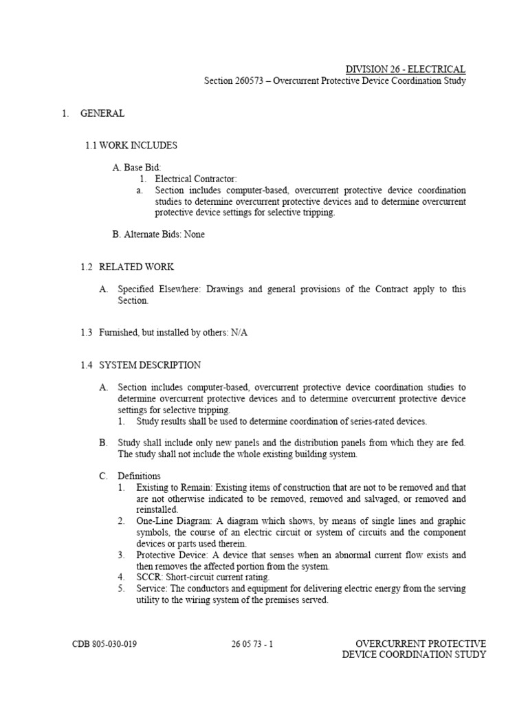 Overcurrent Protective Device Coordination Study | PDF | Transformer ...