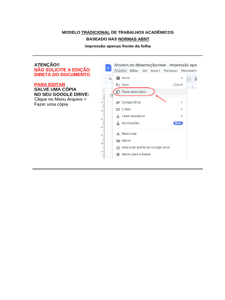 Modelo ABNT para Trabalhos Acadêmicos | PDF | Citação | Direitos Autorais