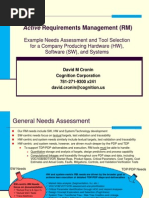 Cockpit for Requirements Management