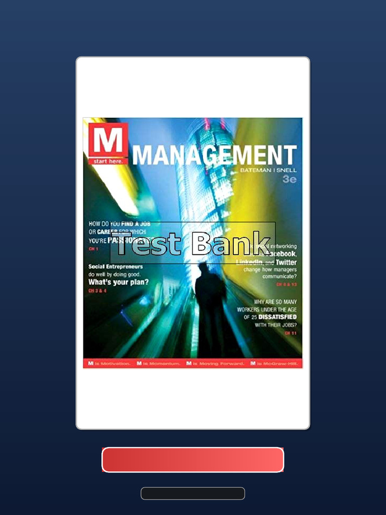 Complete Bundle Management 3rd Edition Bateman | PDF | Science ...