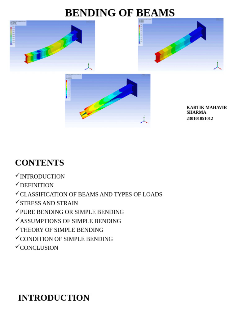 Bending of Beams | PDF | Bending | Beam (Structure)