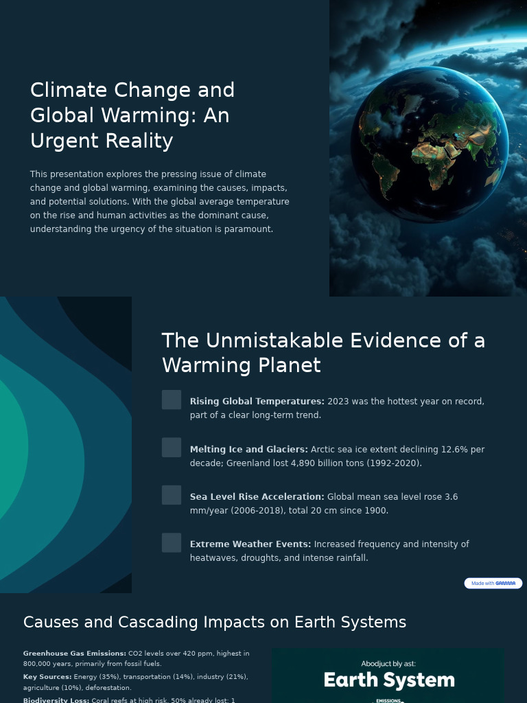 Climate Change and Global Warming An Urgent Reality | PDF