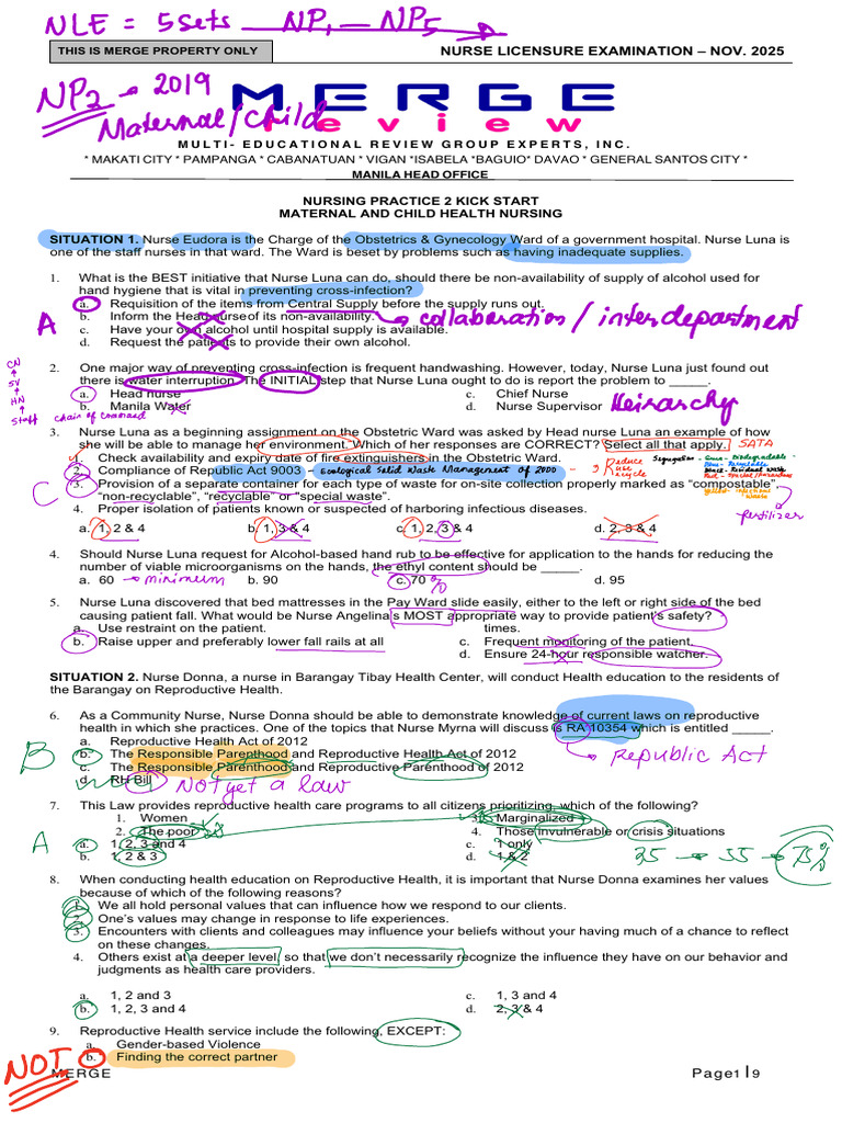 NP2 Nursing Exam Review Guide | PDF | Mammalian Pregnancy | Human ...