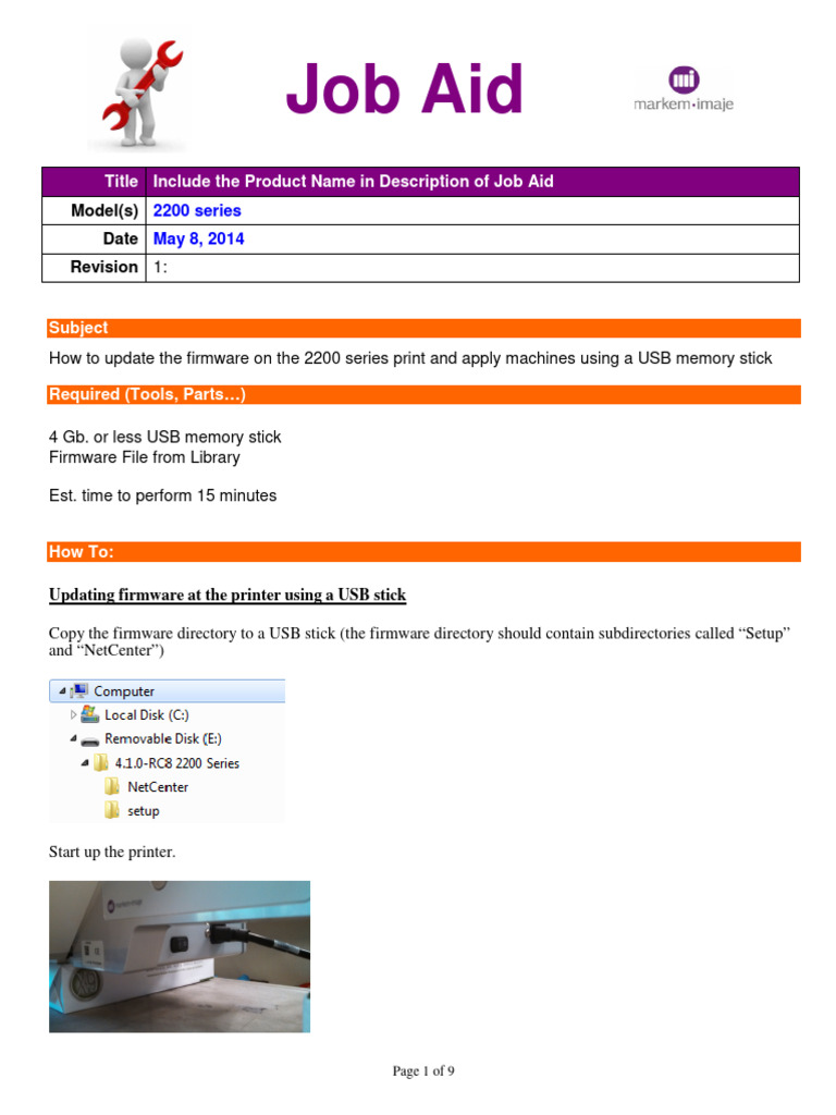 2200 Series Firmware Update Guide | PDF | Usb Flash Drive | Computing