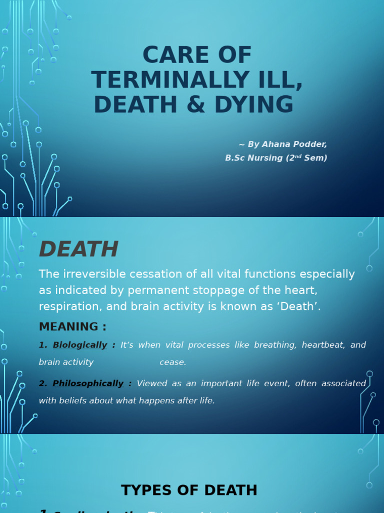 Care for the Terminally Ill and Death | PDF | Death | Autopsy