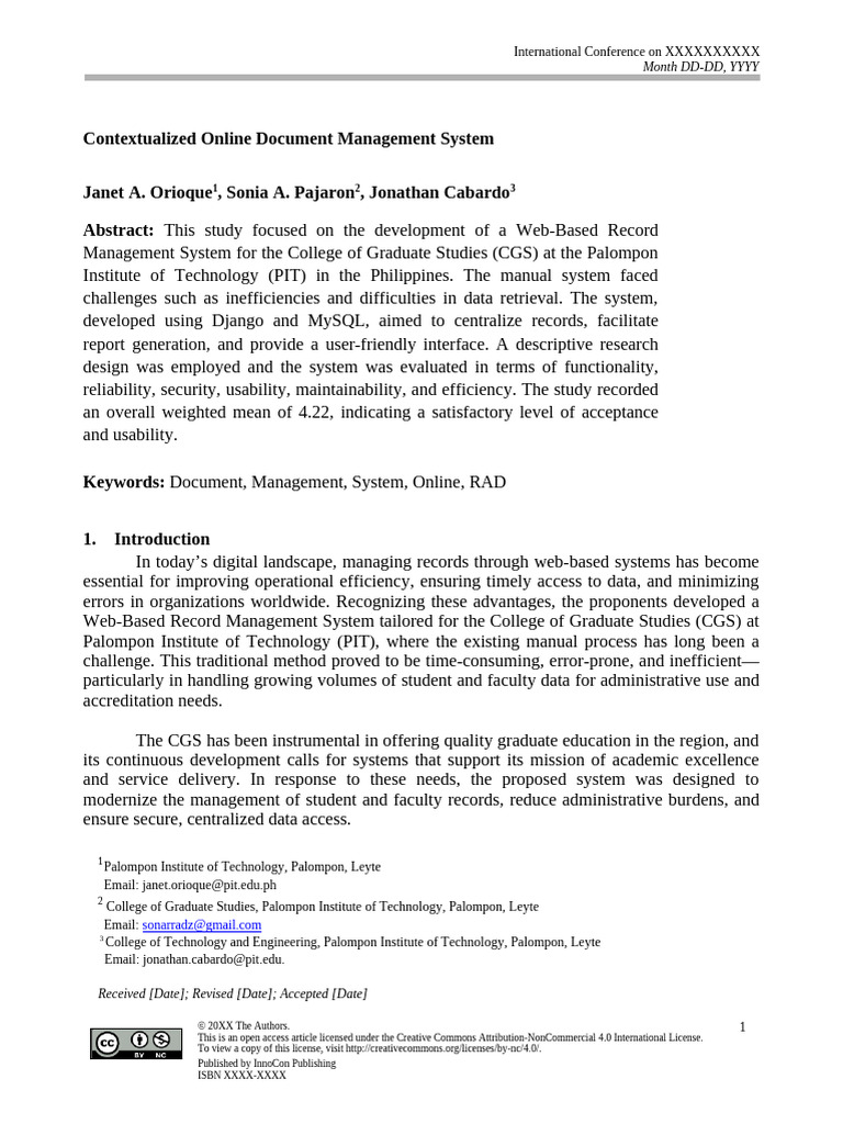 Online Document Management System | PDF | Usability | Reliability ...