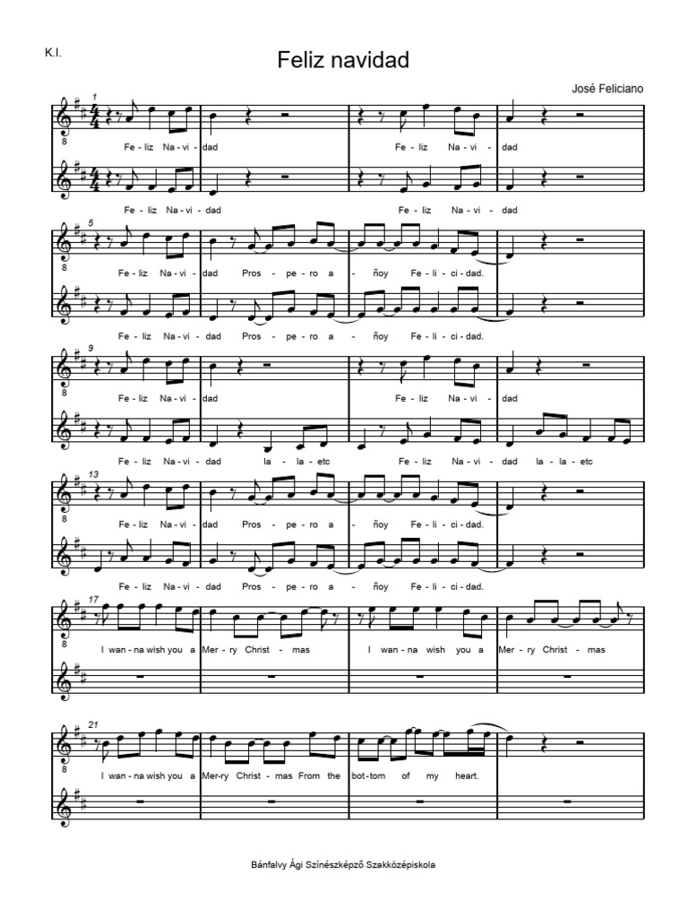 Feliz Navidad Lyrics and Analysis | PDF