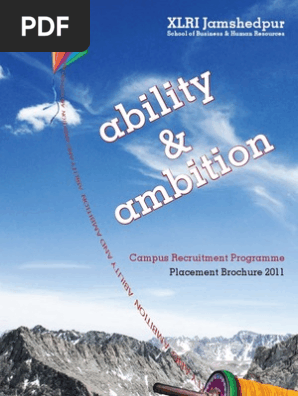 Xlri Placement Brochure