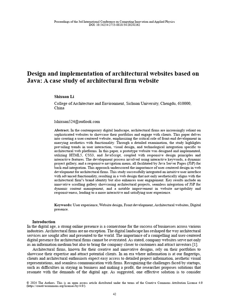 Architectural Website Design with Java | PDF | Websites | Cyberspace