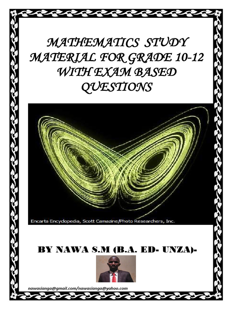 Grade 10-12 Math Study Guide | PDF | Equations | Mathematics
