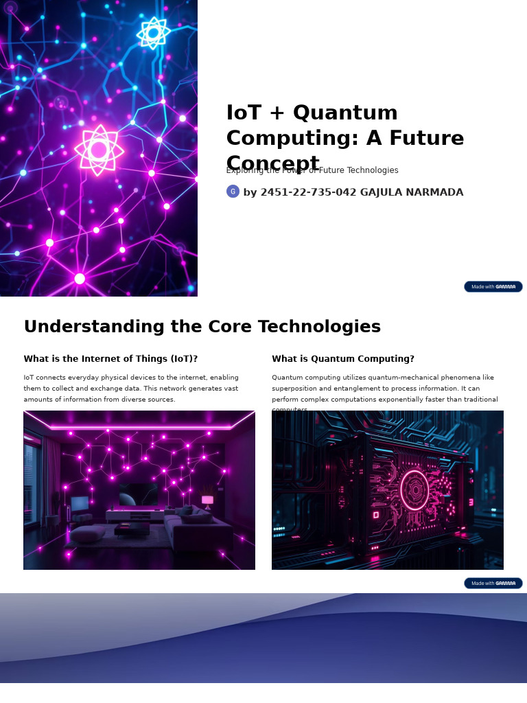 Synergy of IoT and Quantum Computing | PDF | Internet Of Things ...