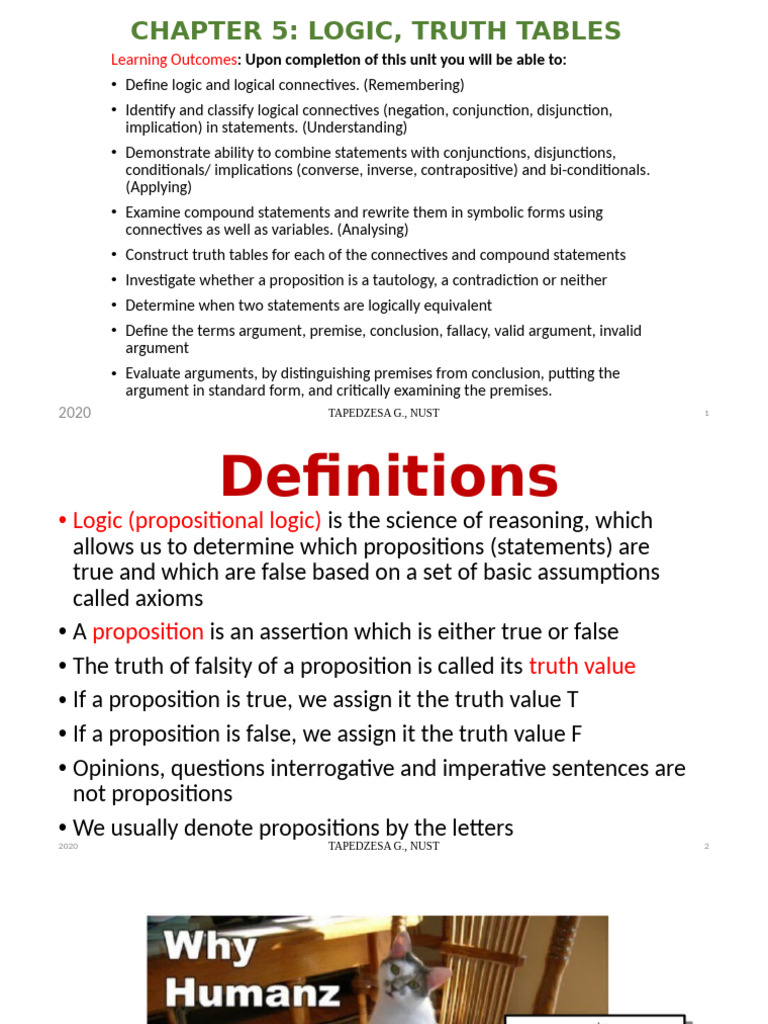 Mci511s Chapter 5 Notes-2 | PDF | Argument | Logic