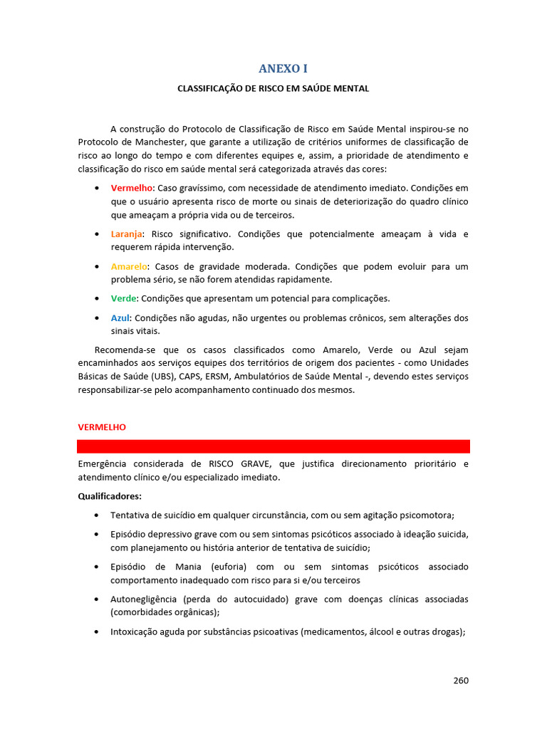 Classificação de Risco em Saúde Mental | PDF | Alcoolismo | Saúde mental