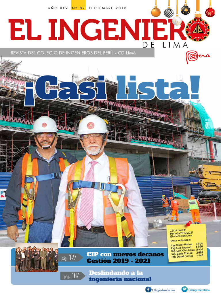El Ingeniero de Lima 87 Dic18 PERGA | PDF | Energía renovable | Agua