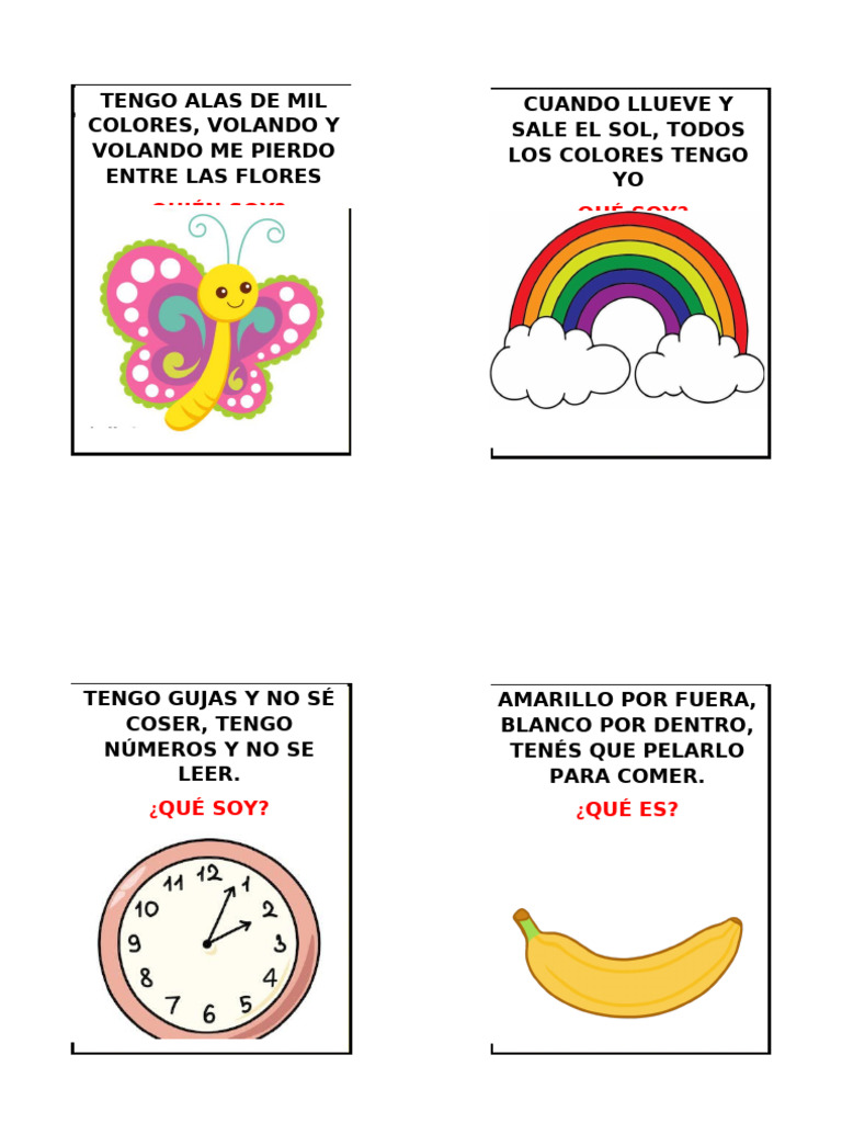Adivinanzas para Niños de 3 a 7 Años | PDF