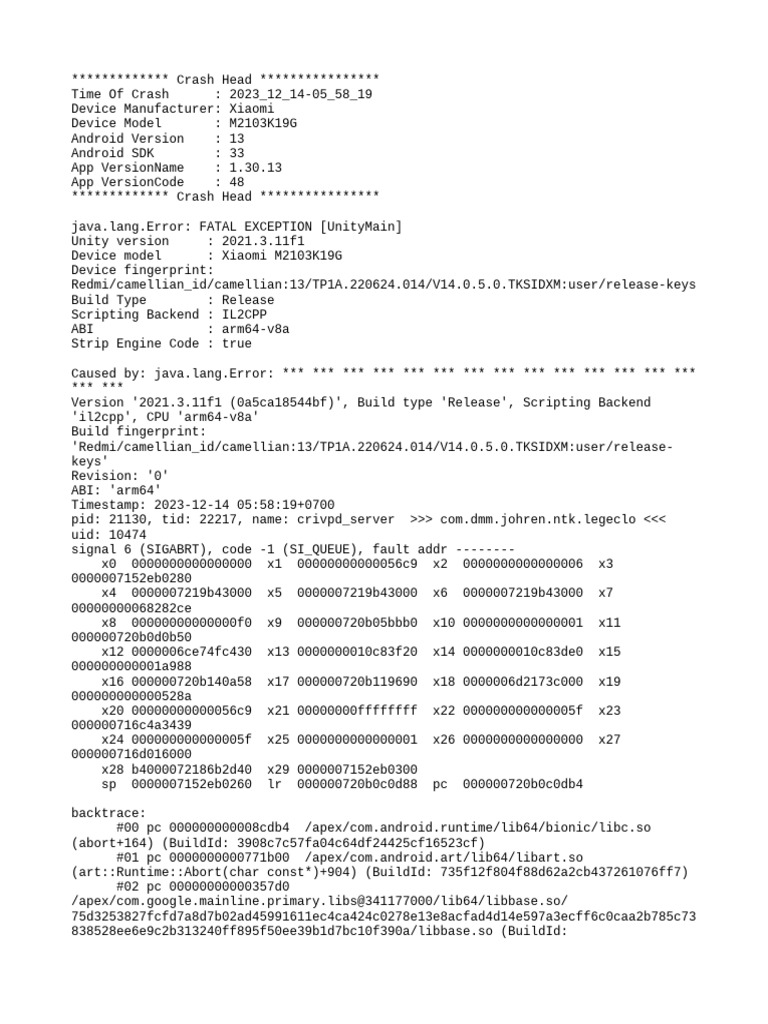 Mod Menu Crash 2023 12 14-05 58 19 | PDF | Software Development | Computing
