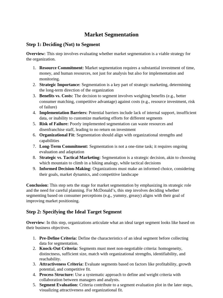 Market Segmentation Report | PDF | Market Segmentation | Marketing