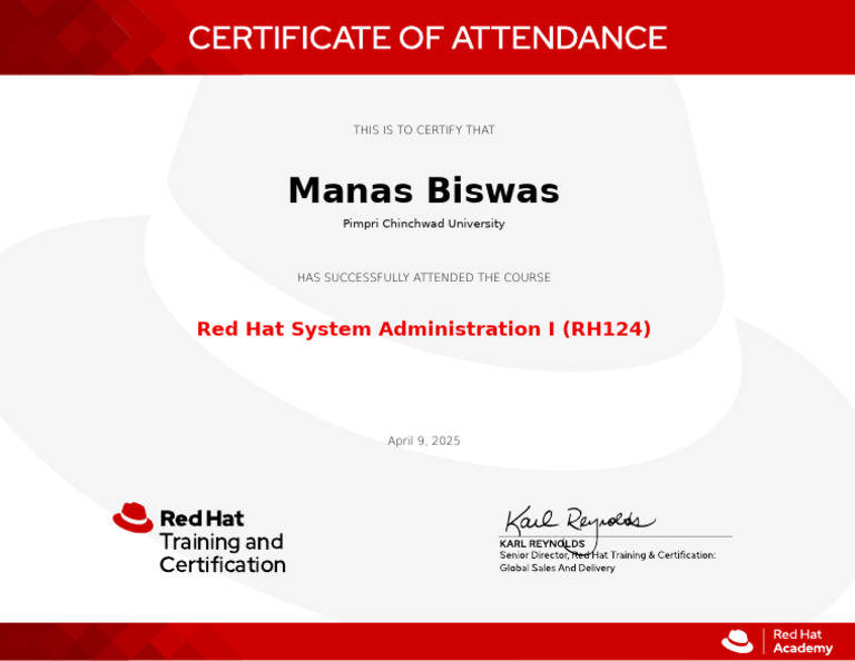 Red Hat System Admin I Certification | PDF