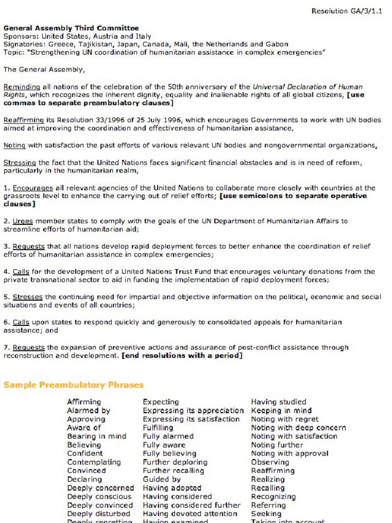Draft Resolution | PDF