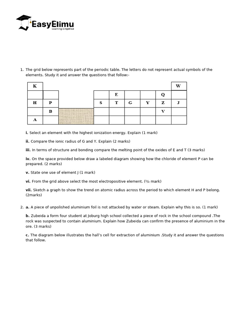 2024 Mokasa Chemistry Mock Exam | PDF | Chemical Reactions ...