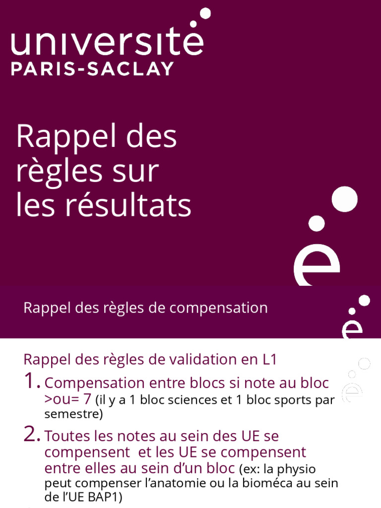 Validation et Compensation des Notes | PDF